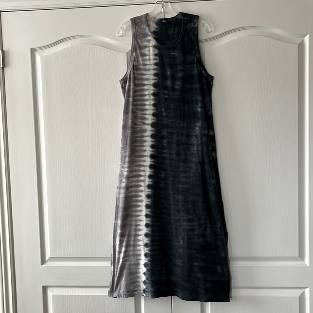 Rails Black and Gray Tie-Dye Maxi Dress